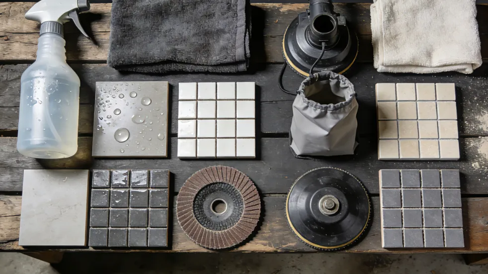 Comparison of Wet and Dry Use of Ceramic Tile Polishing Pads